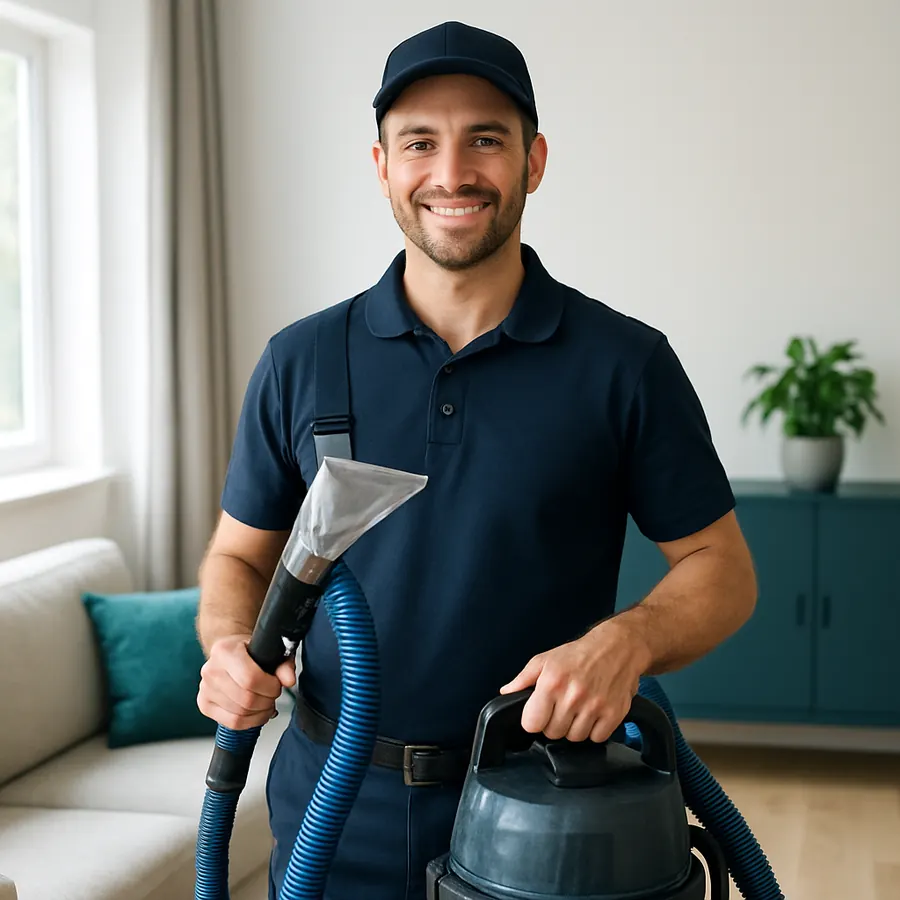 Técnico de TapizCare Zaragoza listo para trabajar